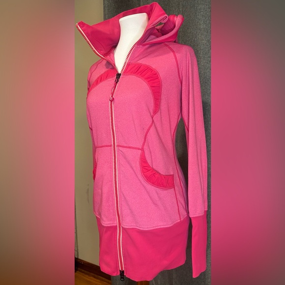 lululemon athletica stride double zip jacket Sz 8 - Picture 4 of 10